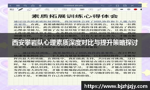 西安攀岩队心理素质深度对比与提升策略探讨