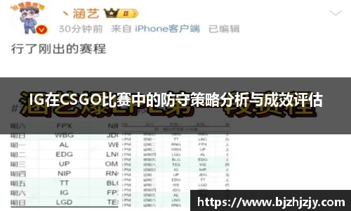 IG在CSGO比赛中的防守策略分析与成效评估