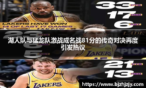 湖人队与猛龙队激战成名战81分的传奇对决再度引发热议