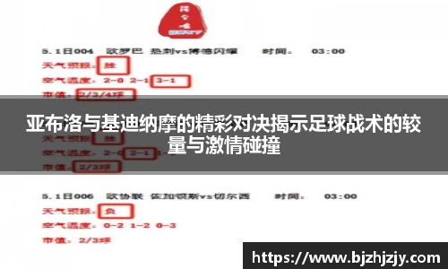 亚布洛与基迪纳摩的精彩对决揭示足球战术的较量与激情碰撞