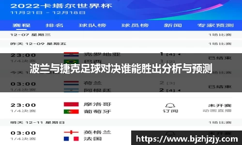 波兰与捷克足球对决谁能胜出分析与预测
